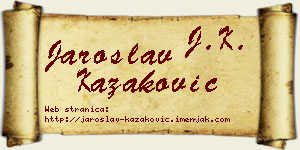 Jaroslav Kazaković vizit kartica